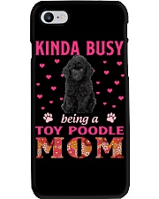 Kinda Busy - BLACK Toy Poodle Phone Case tile