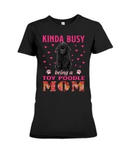 Kinda Busy - BLACK Toy Poodle Premium Fit Ladies Tee tile