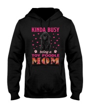 Kinda Busy - BLACK Toy Poodle Hooded Sweatshirt tile