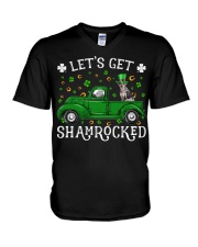 Shamrocked - Catahoula Leopard Dog V-Neck T-Shirt tile