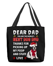 Christmas Dad - French Bulldog 2 All-Over Tote tile