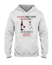 She Also Needs - Husky Hooded Sweatshirt tile