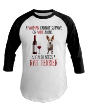 She Also Needs - Rat Terrier Baseball Tee tile