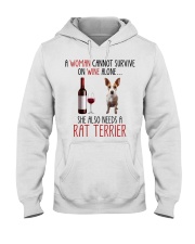 She Also Needs - Rat Terrier Hooded Sweatshirt tile