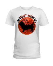 Blood Moon - Basset Hound Ladies T-Shirt tile