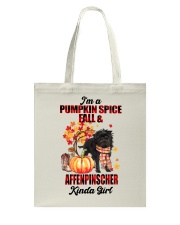 Pumpkin Girl - Affenpinscher Tote Bag tile