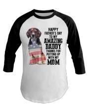 Daddy Beagle Dog Baseball Tee tile