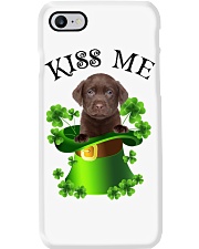 Lucky Kiss - CHOCOLATE Labrador Phone Case tile