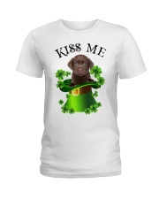 Lucky Kiss - CHOCOLATE Labrador Ladies T-Shirt tile
