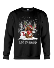 Xmas Reindeer - Long Haired Dachshund Crewneck Sweatshirt tile