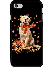 Autumn Leaves Scraf golden Retriever 1 Phone Case tile