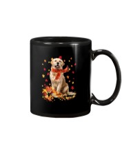 Autumn Leaves Scraf golden Retriever 1 Mug tile
