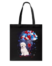 Balloons love 4th - Maltipoo Tote Bag tile