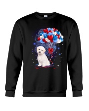 Balloons love 4th - Maltipoo Crewneck Sweatshirt tile