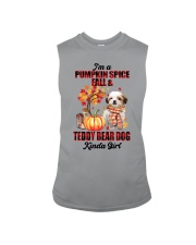 Pumpkin Girl - Teddy Bear Dog Sleeveless Tee tile