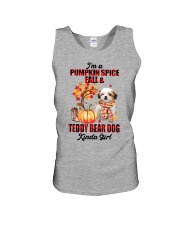 Pumpkin Girl - Teddy Bear Dog Unisex Tank tile