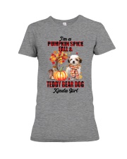 Pumpkin Girl - Teddy Bear Dog Premium Fit Ladies Tee tile