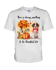 Thankful For - English Springer Spaniel 1 V-Neck T-Shirt tile