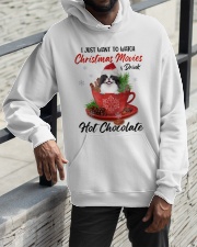 Hot Chocolate - Japanese Chin 2 Hooded Sweatshirt apparel-hooded-sweatshirt-lifestyle-front-11