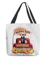 Pumpkin House - BLACK German Shepherd All-Over Tote tile