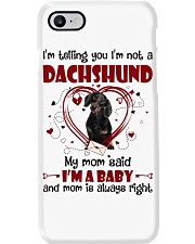 Dog Baby - BLACK Dachshund Phone Case tile