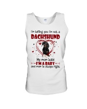 Dog Baby - BLACK Dachshund Unisex Tank tile