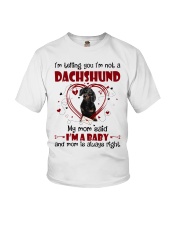 Dog Baby - BLACK Dachshund Youth T-Shirt tile