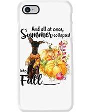 Into Fall - Miniature Pinscher 2 Phone Case tile