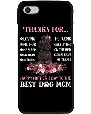 Thanks Mom - BLACK Miniature Poodle Phone Case tile