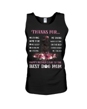 Thanks Mom - BLACK Miniature Poodle Unisex Tank tile