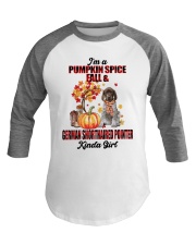 Pumpkin Girl - German Shorthaired Pointer Baseball Tee tile