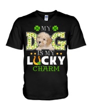 Lucky Charm - CREAM Toy Poodle V-Neck T-Shirt tile