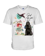 Chosen - English Cocker Spaniel 1 V-Neck T-Shirt tile