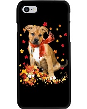 Autumn Leaves Scraf Pitbull Boxer Mix Phone Case tile