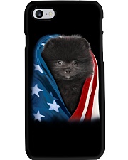 American flag - Pomeranian 3 Phone Case tile