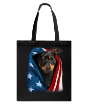American flag - Min Pin Tote Bag tile