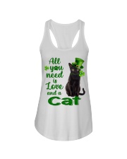 Lucky Need - BLACK Cat Ladies Flowy Tank tile