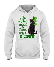Lucky Need - BLACK Cat Hooded Sweatshirt tile