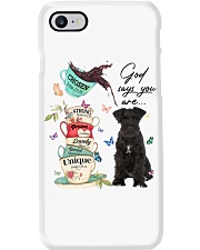 Chosen - BLACK Miniature Schnauzer Phone Case tile