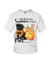 Into Fall - BLACK Morkie Youth T-Shirt tile