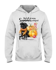 Into Fall - BLACK Morkie Hooded Sweatshirt tile