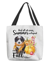Into Fall - Bernedoodle All-Over Tote tile