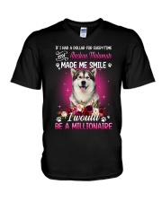 Millionaire - Alaskan Malamute V-Neck T-Shirt tile