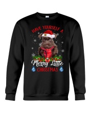 Little Christmas - CHOCOLATE Miniature Schnauzer Crewneck Sweatshirt tile