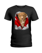 Canada Flag - Nova Scotia Duck Tolling Retriever Ladies T-Shirt tile