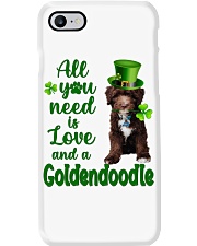 Lucky Need - CHOCOLATE Goldendoodle Phone Case tile