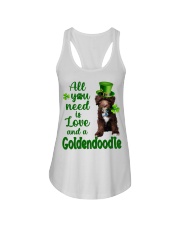 Lucky Need - CHOCOLATE Goldendoodle Ladies Flowy Tank tile