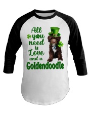 Lucky Need - CHOCOLATE Goldendoodle Baseball Tee tile