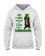Lucky Need - CHOCOLATE Goldendoodle Hooded Sweatshirt tile