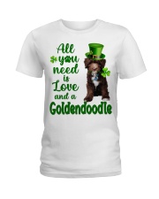 Lucky Need - CHOCOLATE Goldendoodle Ladies T-Shirt tile